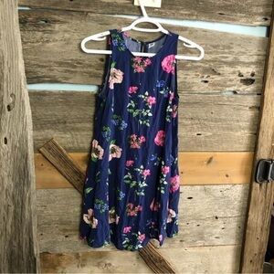 OLD Navy Size Small Navy Floral Sleeveless Dress